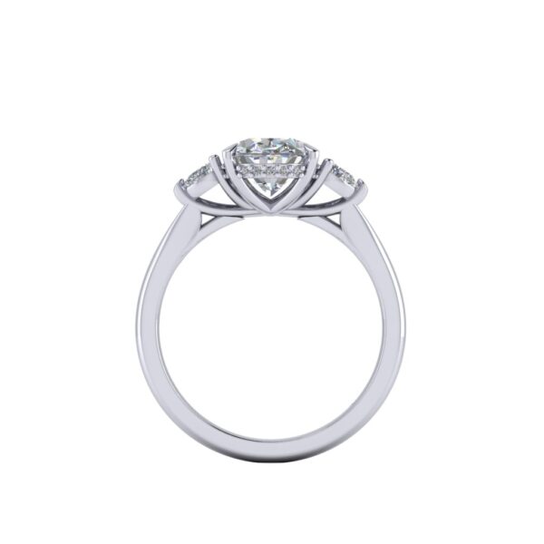 olivia - engagement ring with platinum metal and oval shape diamond