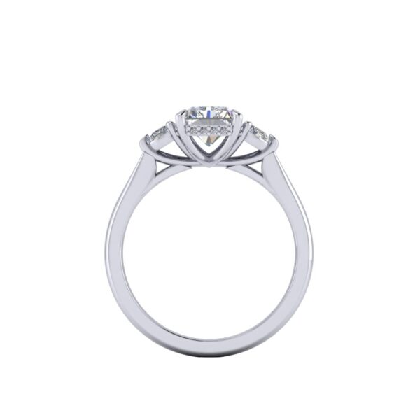 bree - engagement ring with platinum metal and radiant shape diamond