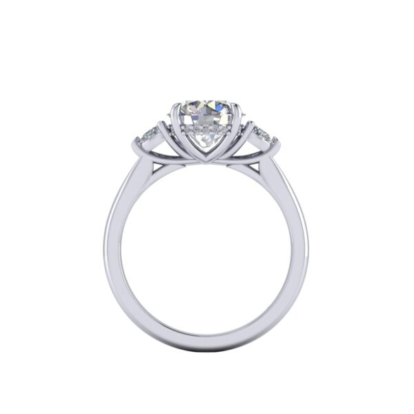imogen - engagement ring with platinum metal and round shape diamond