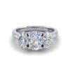 april - engagement ring with platinum metal and oval shape diamond