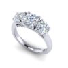 audrey - engagement ring with 14k white gold metal and round shape diamond