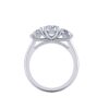 audrey - engagement ring with 14k white gold metal and round shape diamond