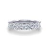 Brittany in Platinum and oval diamonds half eternity ring