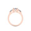 jaimi - engagement ring with 14k rose gold metal and oval shape diamond jaimi - engagement ring with 14k rose gold metal and oval shape diamond