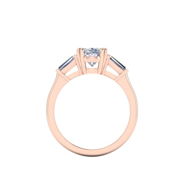 jaimi - engagement ring with 14k rose gold metal and oval shape diamond jaimi - engagement ring with 14k rose gold metal and oval shape diamond
