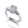 jaimi - engagement ring with platinum metal and oval shape diamond jaimi - engagement ring with platinum metal and oval shape diamond