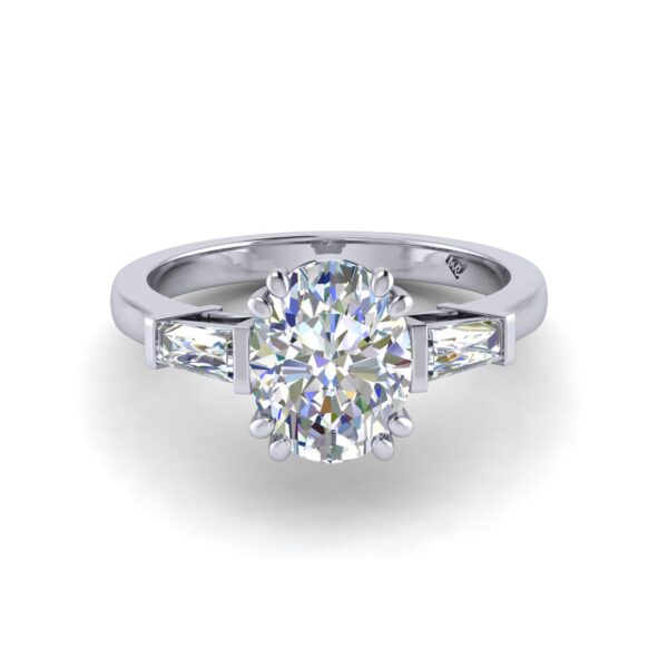 jaimi - engagement ring with platinum metal and oval shape diamond jaimi - engagement ring with platinum metal and oval shape diamond