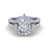 olivia - engagement ring with platinum metal and oval shape diamond