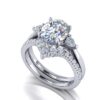 olivia - engagement ring with platinum metal and oval shape diamond