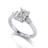 bree - engagement ring with platinum metal and radiant shape diamond