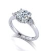 imogen - engagement ring with platinum metal and round shape diamond