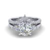 imogen - engagement ring with platinum metal and round shape diamond