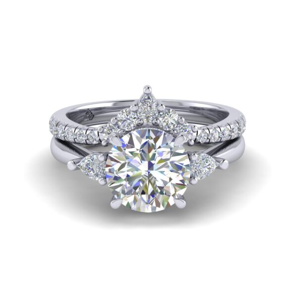 imogen - engagement ring with platinum metal and round shape diamond