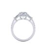 mae - engagement ring with platinum metal and round shape diamond