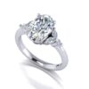 oriana - engagement ring with platinum metal and oval shape diamond oriana - engagement ring with platinum metal and oval shape diamond
