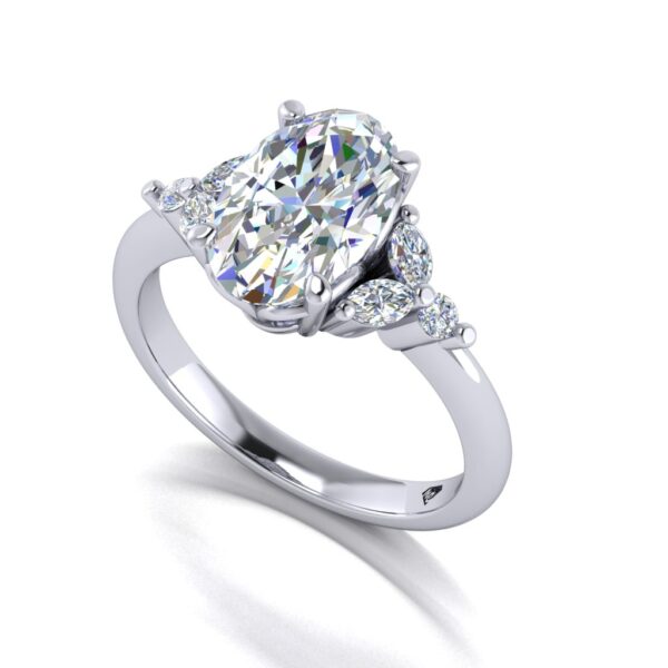 oriana - engagement ring with platinum metal and oval shape diamond oriana - engagement ring with platinum metal and oval shape diamond