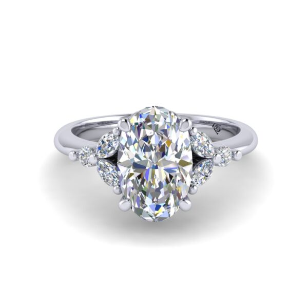 oriana - engagement ring with platinum metal and oval shape diamond oriana - engagement ring with platinum metal and oval shape diamond