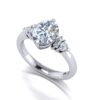 piera - engagement ring with platinum metal and oval shape diamond piera - engagement ring with platinum metal and oval shape diamond