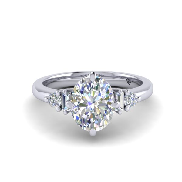 piera - engagement ring with platinum metal and oval shape diamond piera - engagement ring with platinum metal and oval shape diamond