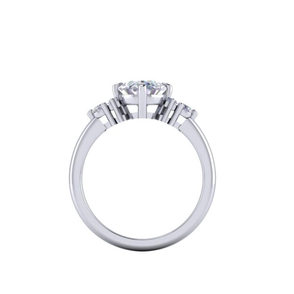 piera - engagement ring with platinum metal and oval shape diamond piera - engagement ring with platinum metal and oval shape diamond