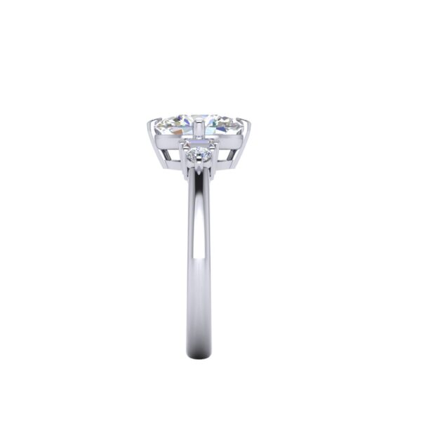 piera - engagement ring with platinum metal and oval shape diamond piera - engagement ring with platinum metal and oval shape diamond