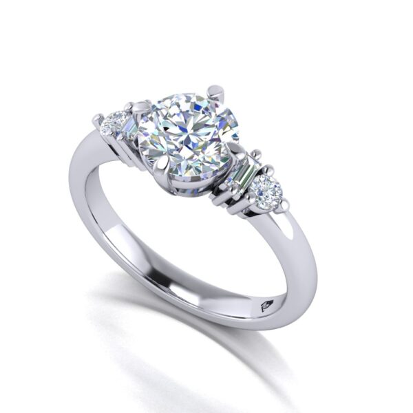 hazel - engagement ring with platinum metal and round shape diamond hazel - engagement ring with platinum metal and round shape diamond