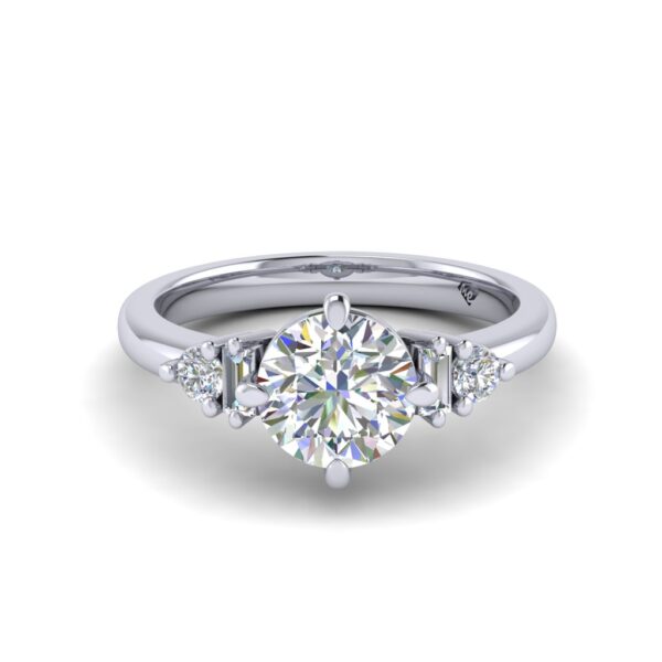 hazel - engagement ring with platinum metal and round shape diamond hazel - engagement ring with platinum metal and round shape diamond
