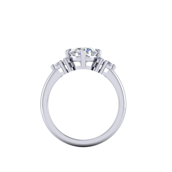 hazel - engagement ring with platinum metal and round shape diamond hazel - engagement ring with platinum metal and round shape diamond