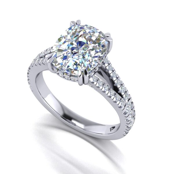 taylah - engagement ring with platinum metal and cushion shape diamond taylah - engagement ring with platinum metal and cushion shape diamond