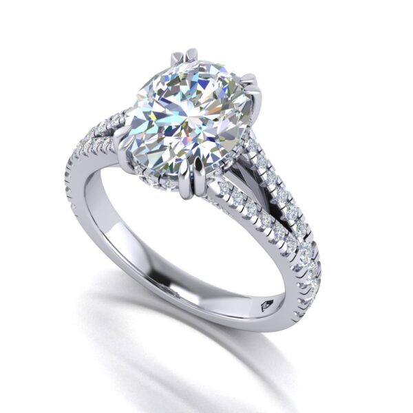 abbey - engagement ring with platinum metal and oval shape diamond abbey - engagement ring with platinum metal and oval shape diamond