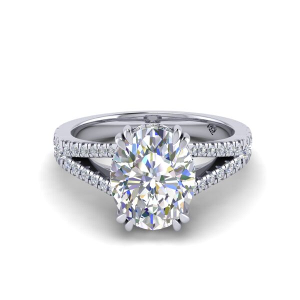 abbey - engagement ring with platinum metal and oval shape diamond abbey - engagement ring with platinum metal and oval shape diamond