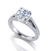 monica - engagement ring with platinum metal and round shape diamond monica - engagement ring with platinum metal and round shape diamond