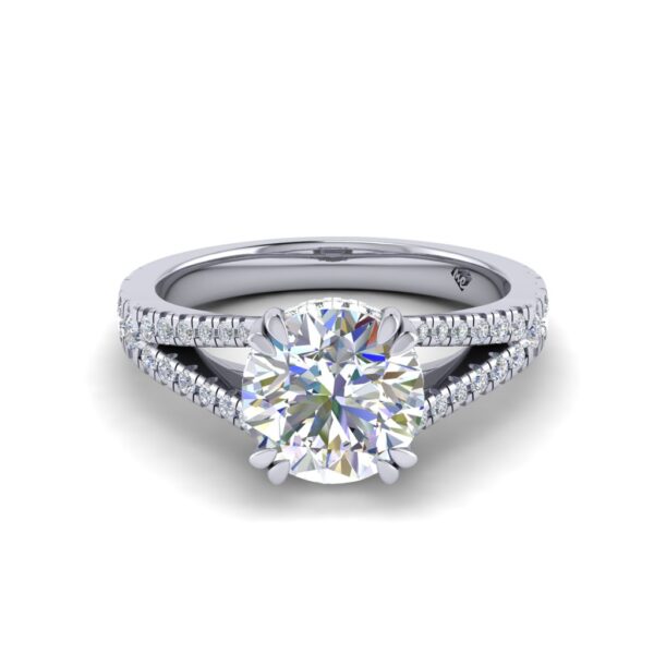 monica - engagement ring with platinum metal and round shape diamond monica - engagement ring with platinum metal and round shape diamond