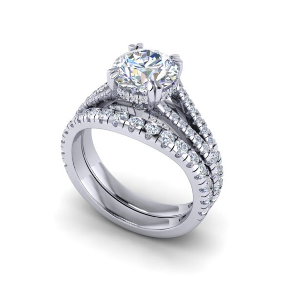 monica - engagement ring with platinum metal and round shape diamond monica - engagement ring with platinum metal and round shape diamond