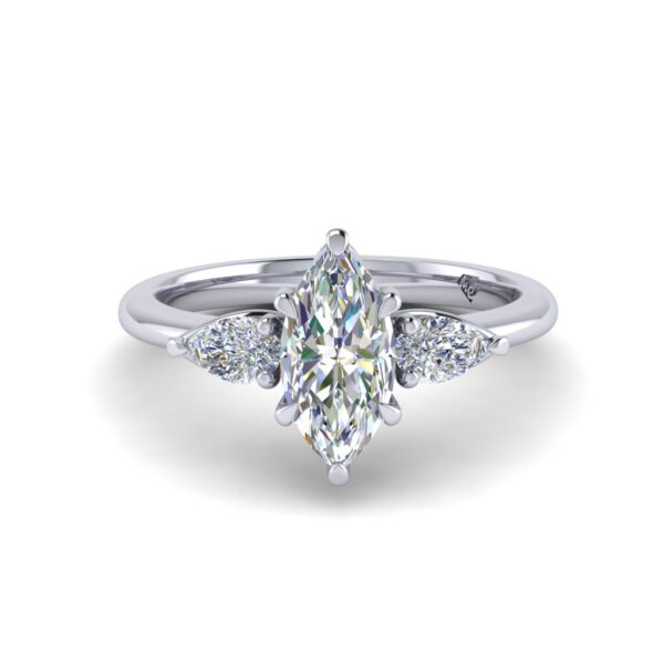 carrie - engagement ring with platinum metal and marquise shape diamond carrie - engagement ring with platinum metal and marquise shape diamond