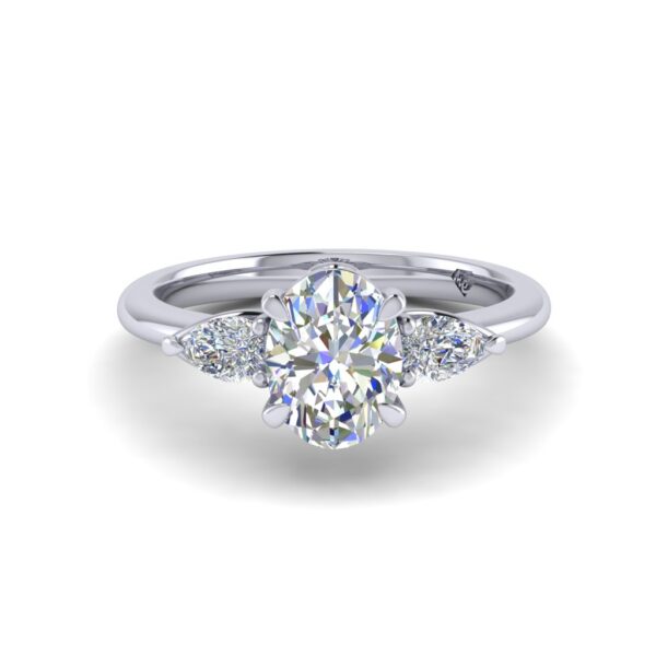 tasha - engagement ring with platinum metal and oval shape diamond tasha - engagement ring with platinum metal and oval shape diamond