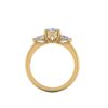 tasha - engagement ring with 14k yellow gold metal and oval shape diamond