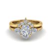 tasha - engagement ring with 14k yellow gold metal and oval shape diamond