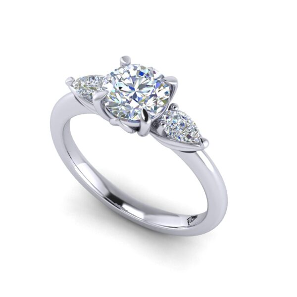 peta - engagement ring with platinum metal and round shape diamond peta - engagement ring with platinum metal and round shape diamond