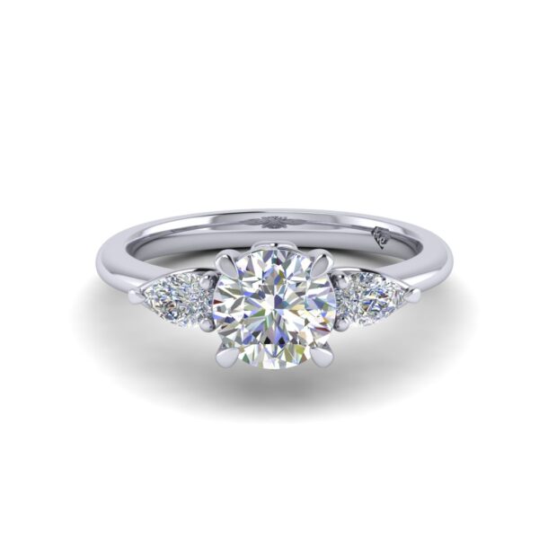 peta - engagement ring with platinum metal and round shape diamond peta - engagement ring with platinum metal and round shape diamond