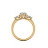 peta - engagement ring with 14k yellow gold metal and round shape diamond