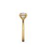peta - engagement ring with 14k yellow gold metal and round shape diamond