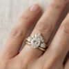 tasha - engagement ring with 14k yellow gold metal and oval shape diamond