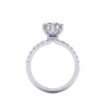 misha - engagement ring with platinum metal and round shape diamond