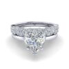 avery - engagement ring with platinum metal and heart shape diamond