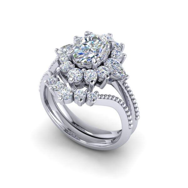 abigail - engagement ring with platinum metal and oval shape diamond abigail - engagement ring with platinum metal and oval shape diamond