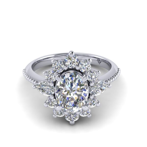 abigail - engagement ring with platinum metal and oval shape diamond abigail - engagement ring with platinum metal and oval shape diamond