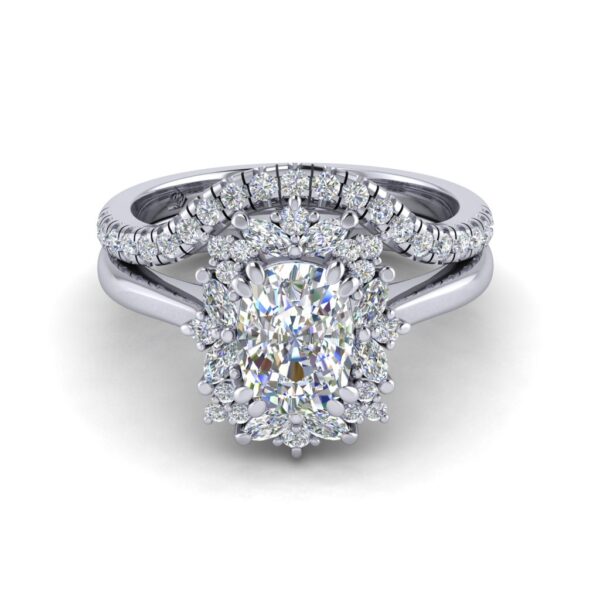 claire - engagement ring with platinum metal and cushion shape diamond claire - engagement ring with platinum metal and cushion shape diamond