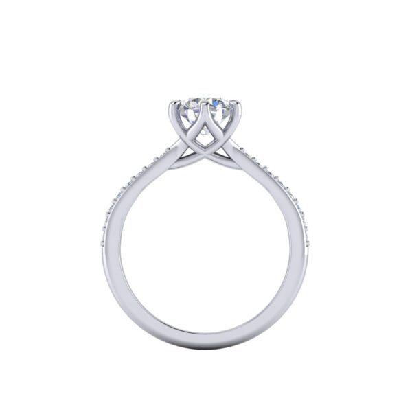 lisa - engagement ring with platinum metal and round shape diamond