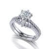 lisa - engagement ring with platinum metal and round shape diamond